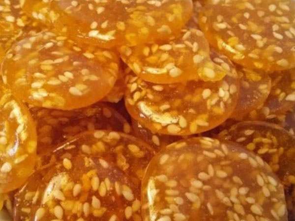 طرز تهیه پولکی کنجدی نازک