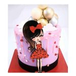 تاپر تزیین کیک به گز مدل دخترک ملوس