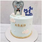 تاپر تزیین کیک به گز مدل جشن دندونی بسته ۲ عددی