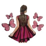 ابزار تزیین کیک بهگز مدل دختر پروانه ای