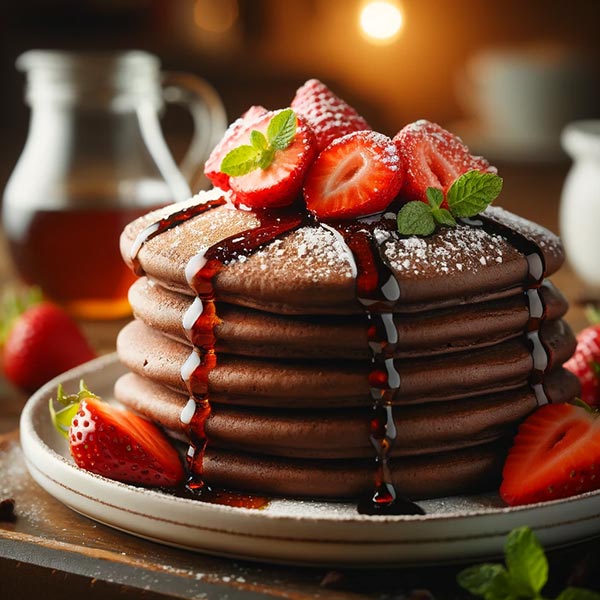 پودر پنکیک کاکائویی رشد برای صبحانه 