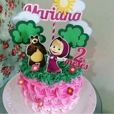 ابزار تزیین کیک بهگز مدل ماشا و میشا مجموعه 5عددی
