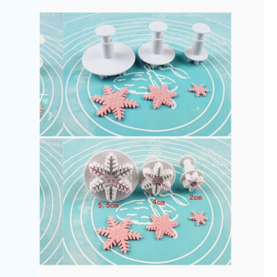 کاتر شیرینی پزی به گز مدل برف مجموعه 3 عددی