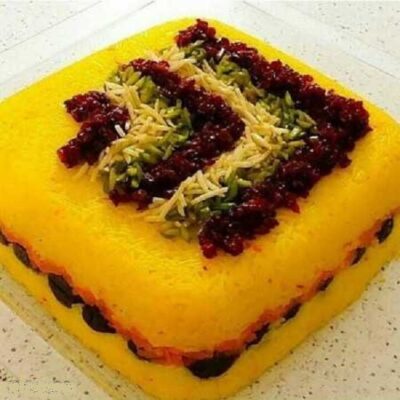 قالب کیک به گز مدل شارلوت مربع