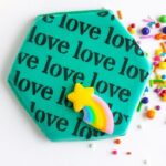 ابزار تزیین کیک به گز مدل استنسیل کوکی طرح Love