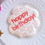 ابزار تزیین کیک به گز مدل استنسیل کوکی طرح Happy