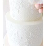 ابزار تزیین کیک به گز مدل شابلون استنسیل طرح گل رز