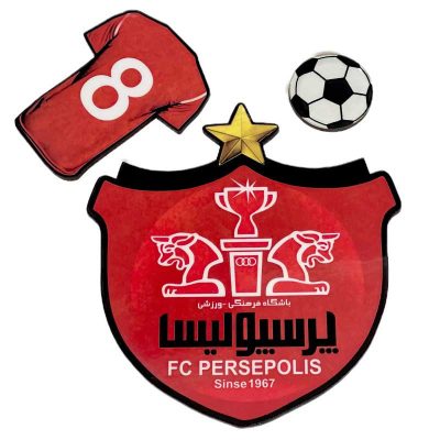 تاپر تزیین کیک بهگز مدل تیم پرسپولیس