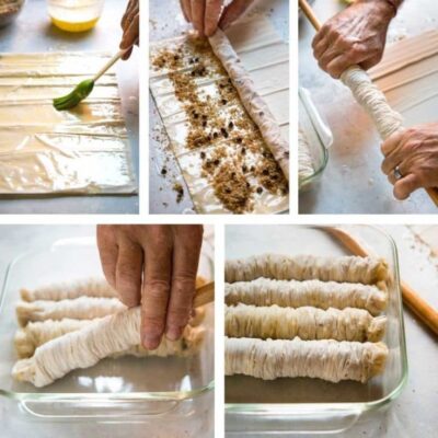 وردنه باقلوا به گز مدل ال آی چوبی کد 80