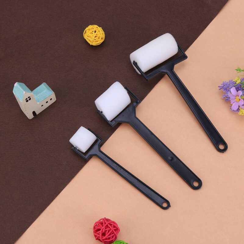 ابزار سفالگری به گز مدل غلطک چاپ طرح اسفنجی مجموعه 3 عددی