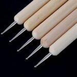 ابزار تزیین فوندانت به گز مدل داتینگ نقطه کوبی مجموعه 5 عددی