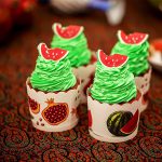کپسول کاغذی کاپ کیک به گز مدل یلدایی طرح لیزری مجموعه 24 عددی