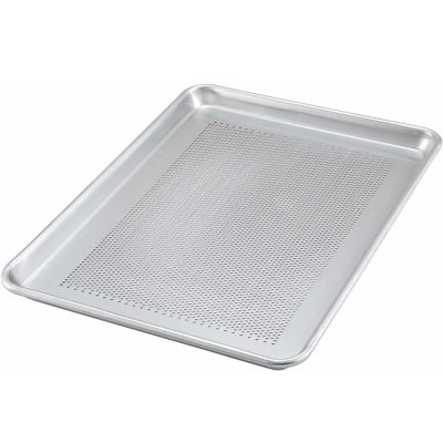 سینی آلومینیوم مشبک موج مدل پانچ لبه بلند سایز 40×60