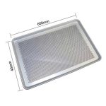 ابعاد سینی سینی آلومینیوم مشبک موج مدل پانچ لبه بلند سایز 40×60