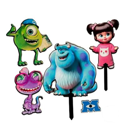 تاپر تزیین کیک مدل کارخانه هیولاها سالیوان مجموعه 5 عددی