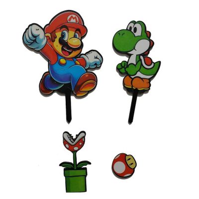 تاپر تزیین کیک مدل قارچ خور مجموعه 4 عددی