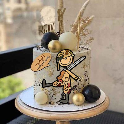 ابزار تزیین کیک به گز مدل سرباز مجموعه 2 عددی