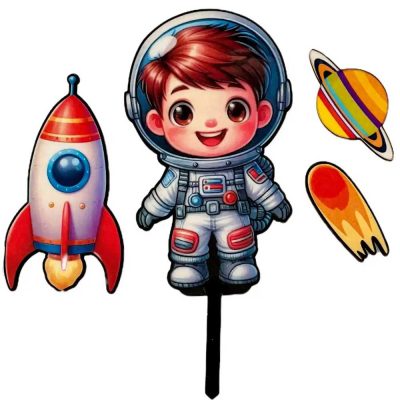 تاپر تزیین کیک مدل پسر فضانورد مجموعه 3 عددی