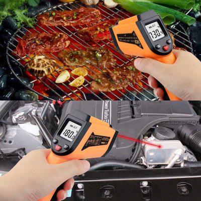 کاربرد حرارت و دماسنج دیجیتالی ترمومتر لیزری مادون قرمز مدل GM400