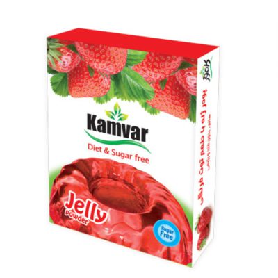 پودر ژله بدون قند با طعم توت فرنگی کامور - 36 گرم
