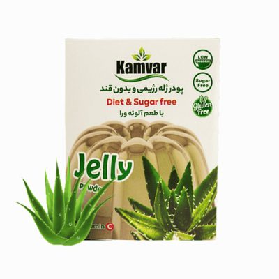 پودر ژله بدون قند شکر با طعم آلوئه ورا کامور