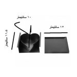 ابعاد سایز قالب کروسان تفلون مدل قلب