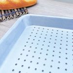سینی آلومینیوم مشبک موج مدل پانچ لبه بلند سایز 60×90 توری