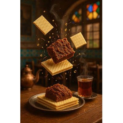 حلوا با نان میکادو بستنی