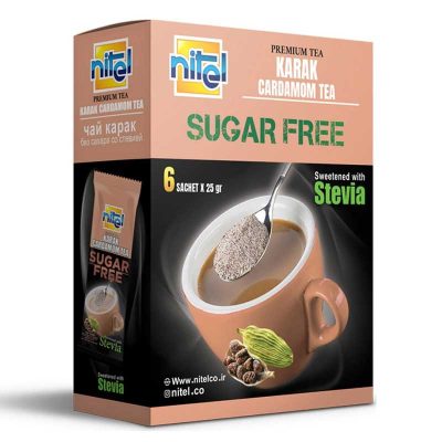 چای کرک با طعم هل رژیمی پریمیوم نی تل بسته 6 عددی