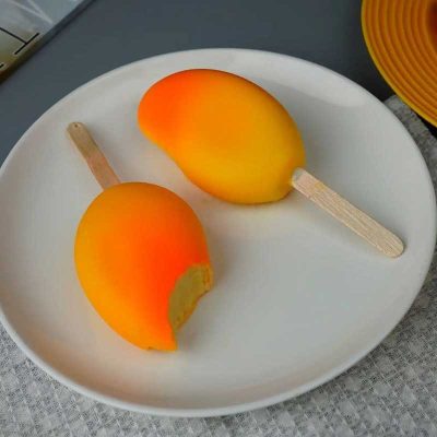 بستنی انبه خانگی با قالب سیلیکون پاپسیکل بستنی 4 خانه