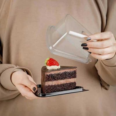 ظرف کیک خانگی اسلایس مثلثی