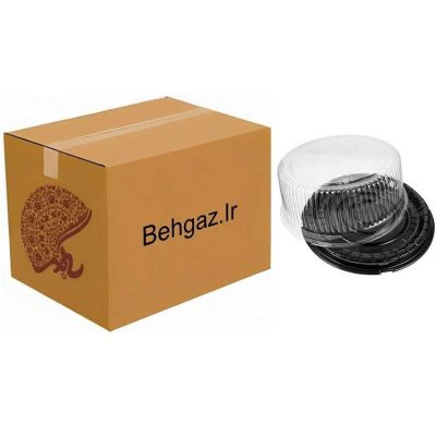 ظرف طلقی حمل کیک گرد مینی سایز 15 عمده - کارتن 80 عددی