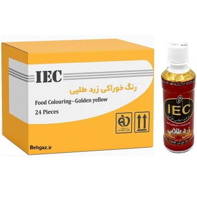 رنگ خوراکی اسانس ایران مدل زرد طلایی عمده کارتن 24 عددی