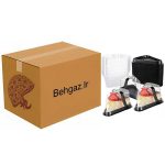 ظرف کیک اسلایس مثلثی عمده کارتن 300 عددی