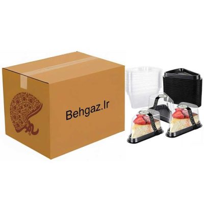 ظرف کیک اسلایس مثلثی عمده کارتن 300 عددی
