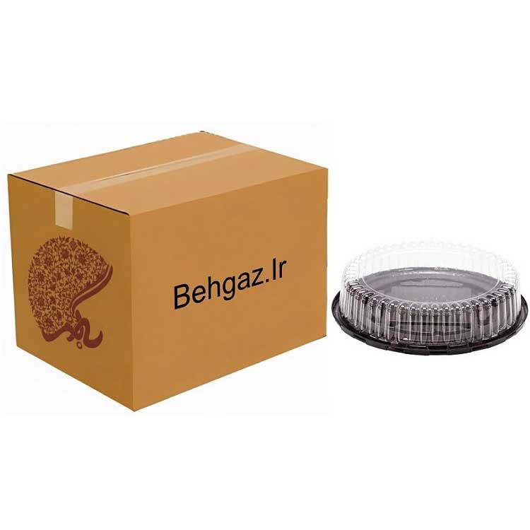 ظرف طلقی حمل کیک لبه کوتاه سایز 30 عمده کارتن 50 عددی