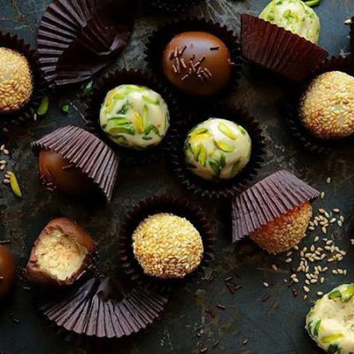 طرز تهیه ترافل شکلات شیری