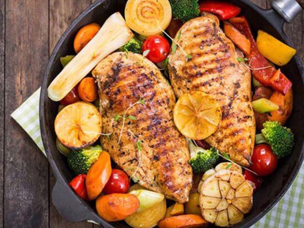 رژیم غذایی با مرغ