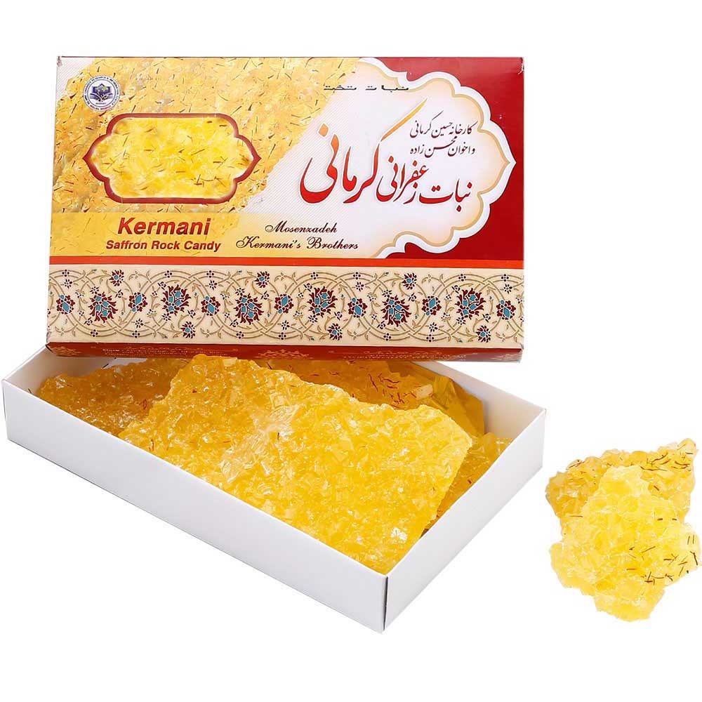 خرید نبات تخت زعفرانی گز کرمانی 700 گرمی