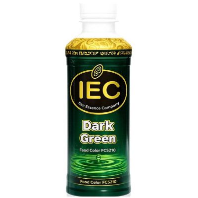 رنگ خوراکی اسانس ایران IEC مدل مایع سبز تیره - 250 گرم