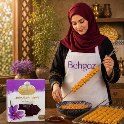 تهیه جوجه کباب با زعفران عباس زاده اصل یک مثقالی