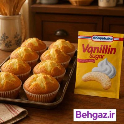 تهیه کیک مافین مغزدار با وانیل شکری کپی کیک