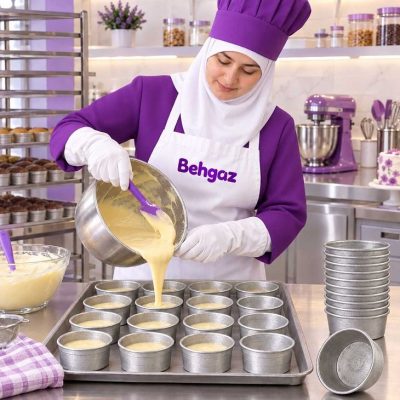 پخت خانگی قالب کیک یزدی مدل تک نفره فلزی