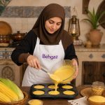کاربرد قالب کیک مافین 6 خانه تفلون مدل گرانیتی در پخت مافین وانیلی خانگی عصرانه