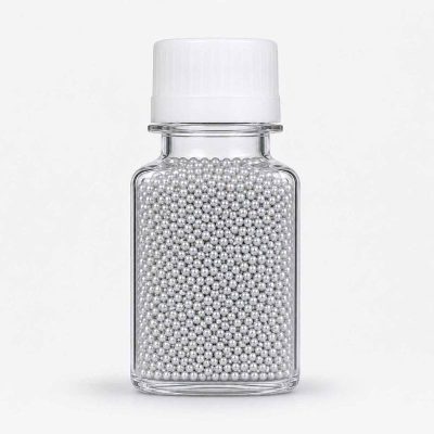 ترافل تزئینی مرواریدی نقره ای متالیک