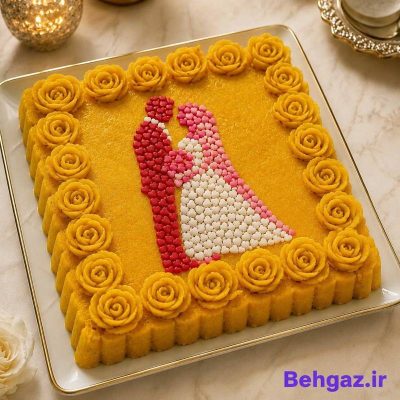 تزئین حلوای عروسی با ترافل قلبی میکس سه رنگ