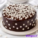 ترافل تزئین کیک مدل شکوفه و دانه برف سفید - 60 گرم - Image 3