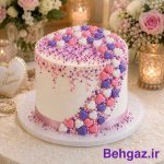 تزیین کیک جشن عقد با ترافل اسپرینکلس میکس نیایش
