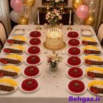 تهیه ژله های میز شام تولد با قالب کیک شارلوت