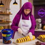 مغزی حلوای رولتی با پودر دسر کاسترد کاکائویی افخم